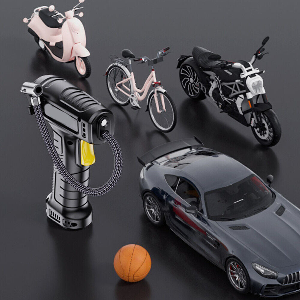 Cordless Digital Car Tyre Inflator – USB Rechargeable Portable Air Compressor with Pressure Gauge (UK Version)