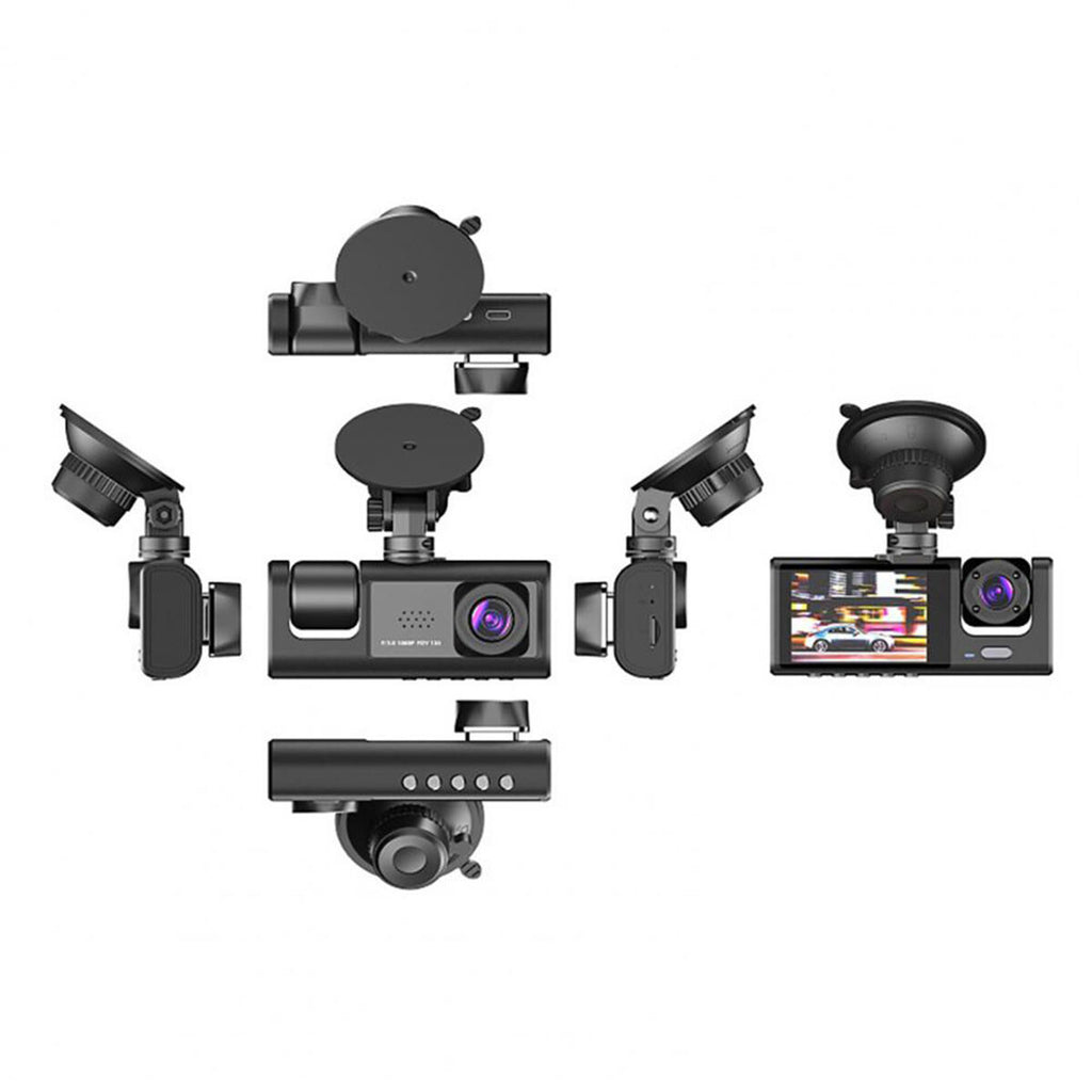 1080P Dual Lens Car Dash Cam Recorder – Front & Rear Camera with G-Sensor, Night Vision, and Loop Recording