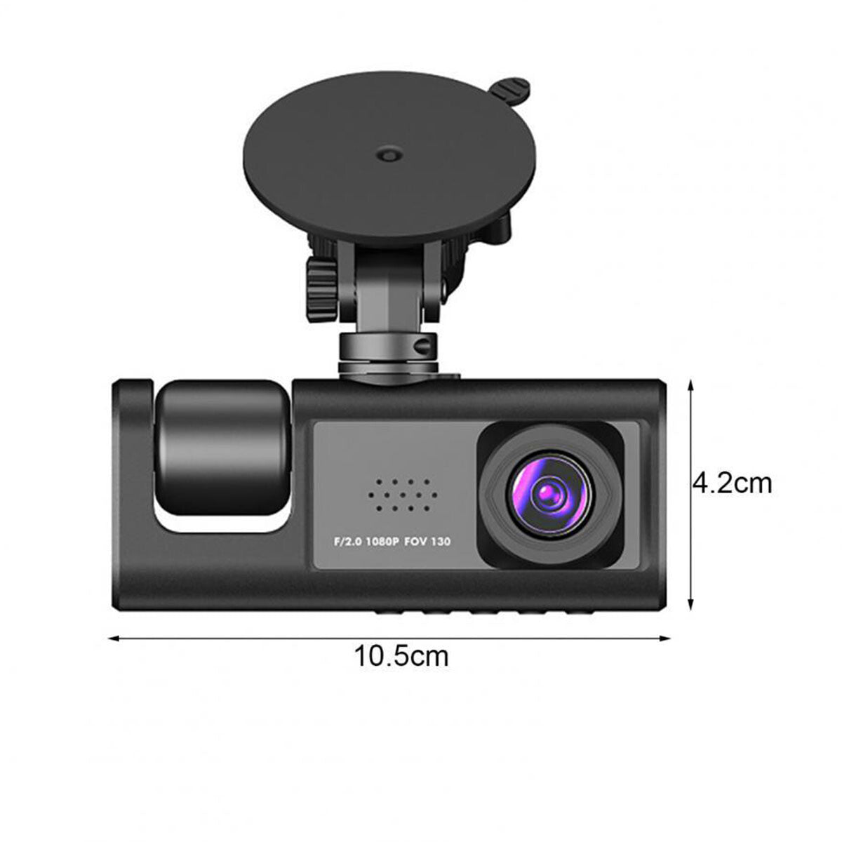 1080P Dual Lens Car Dash Cam Recorder – Front & Rear Camera with G-Sensor, Night Vision, and Loop Recording