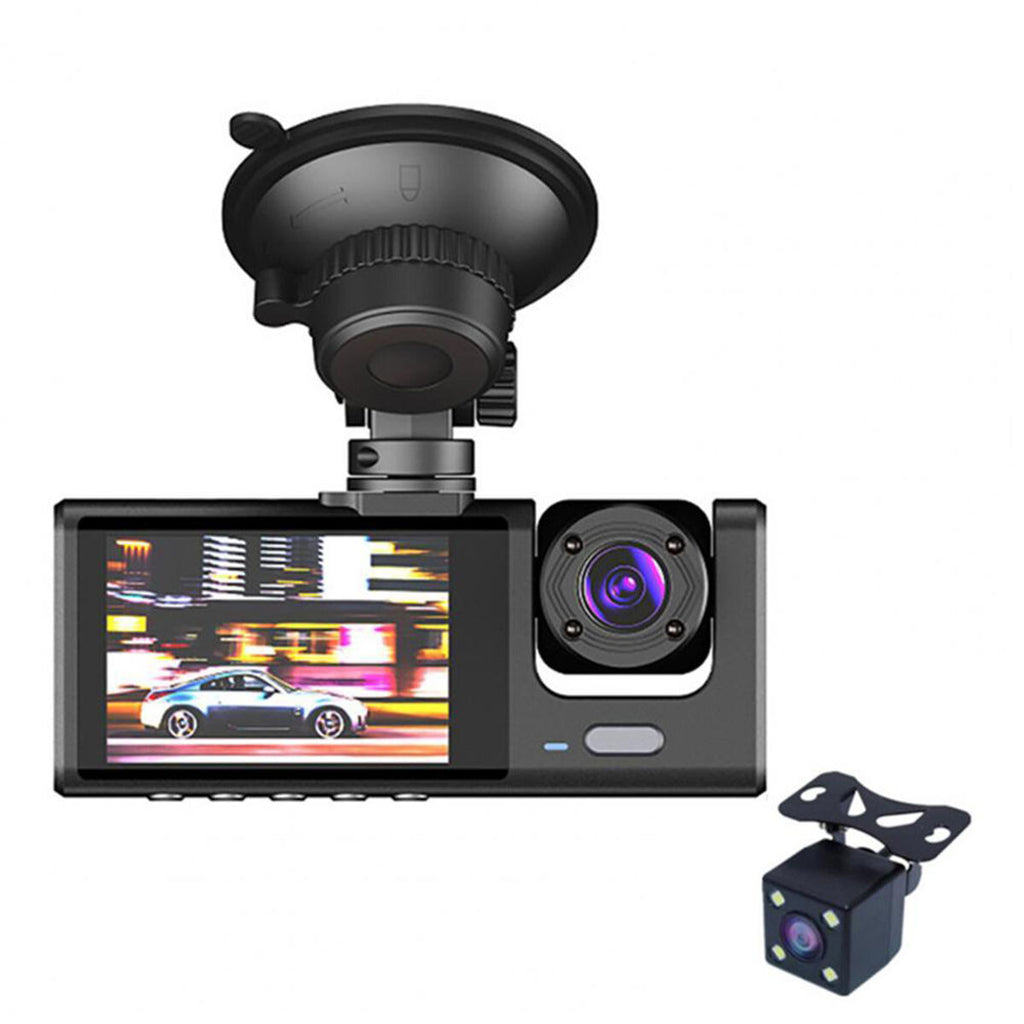 1080P Dual Lens Car Dash Cam Recorder – Front & Rear Camera with G-Sensor, Night Vision, and Loop Recording